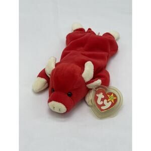 TY Beanie Baby Snort The Bull 1995 Retired PVC Pellets Vintage 90's